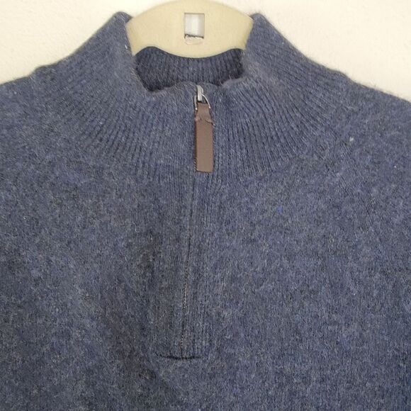 Banana Republic Men's wool blend pullover quarter size sweater Size Large - Picture 4 of 6